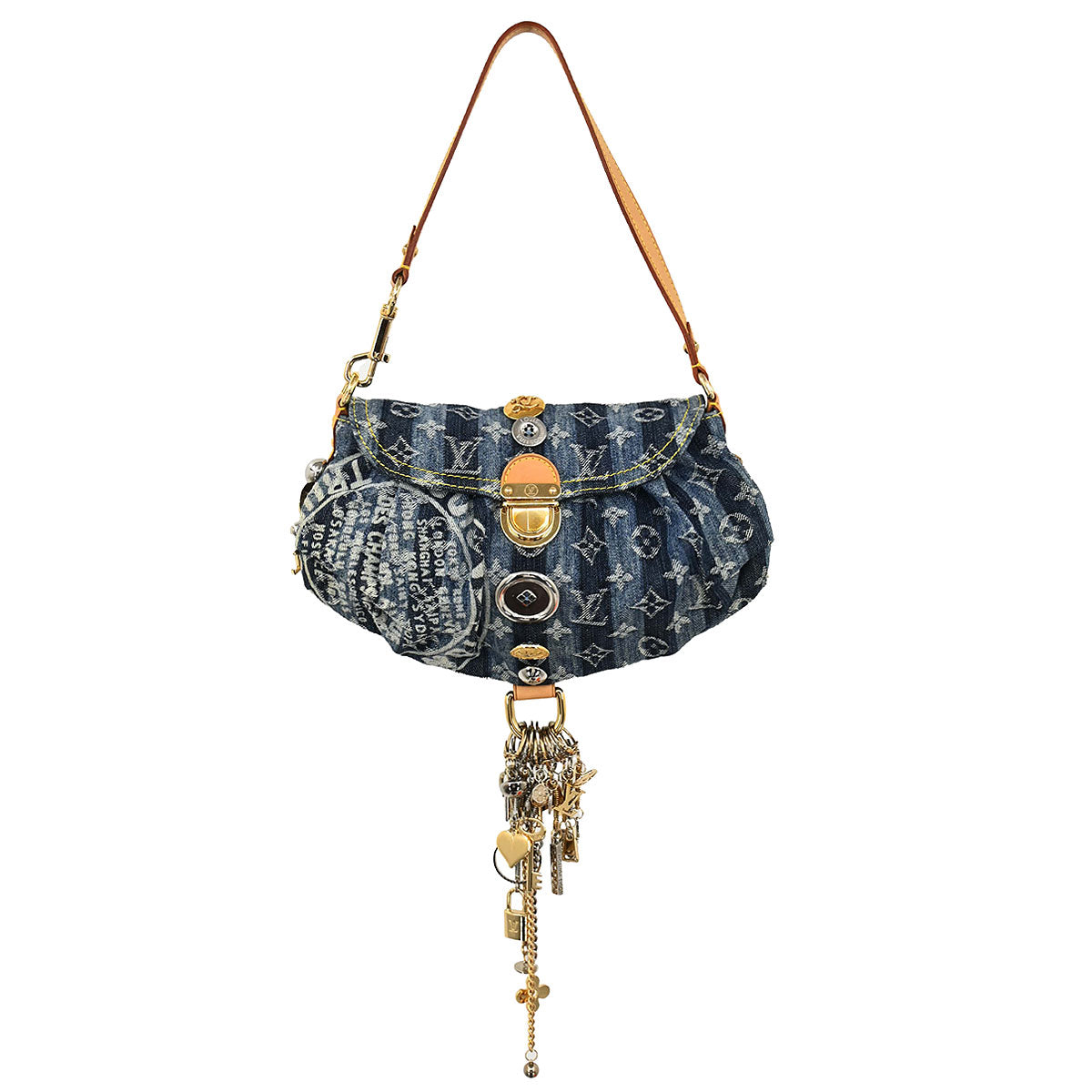 Louis Vuitton Blue Monogram Denim Mini Pleaty Raye Handbag M95332