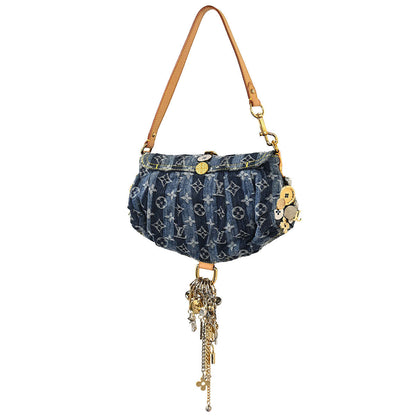 Louis Vuitton Blue Monogram Denim Mini Pleaty Raye Handbag M95332
