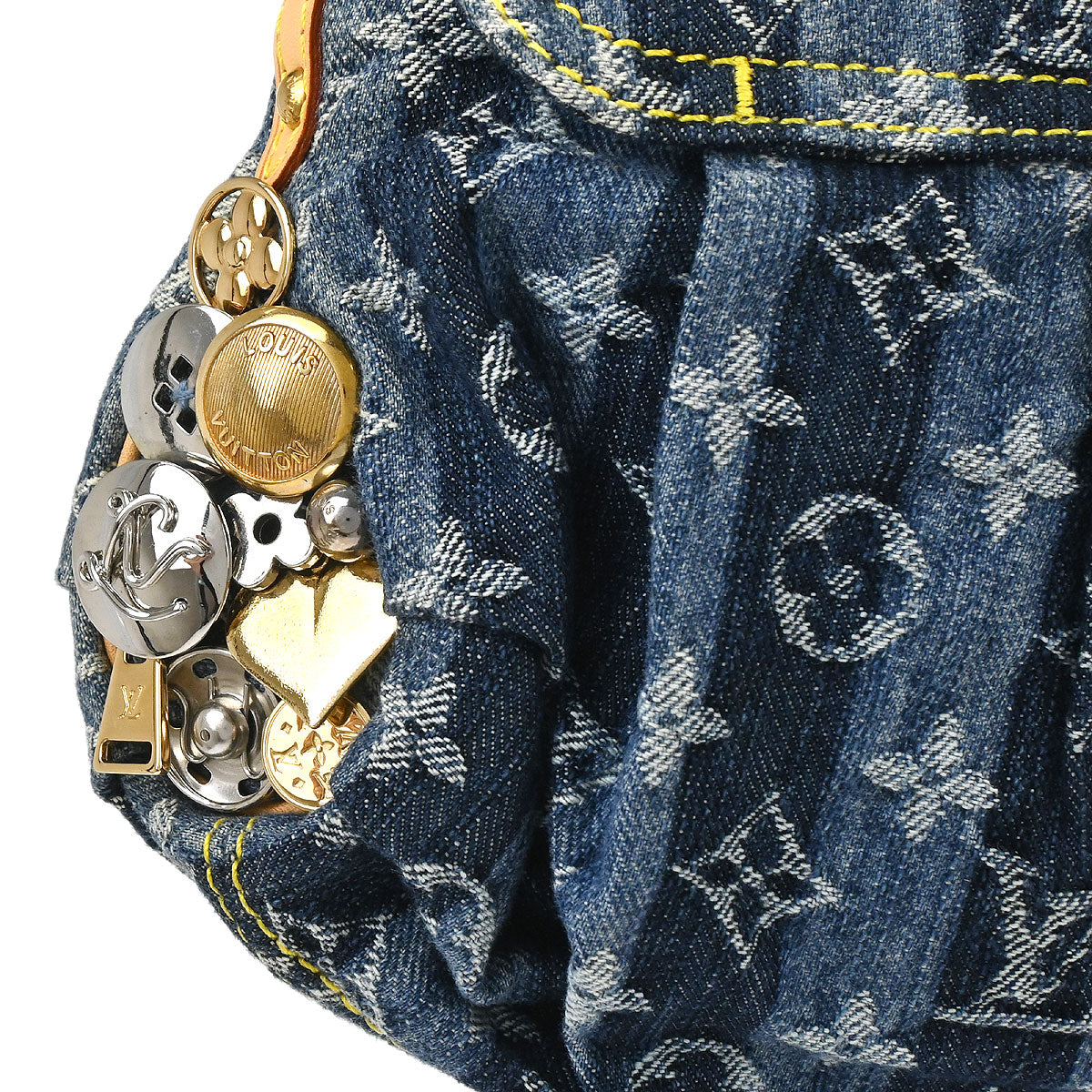 Louis Vuitton Blue Monogram Denim Mini Pleaty Raye Handbag M95332
