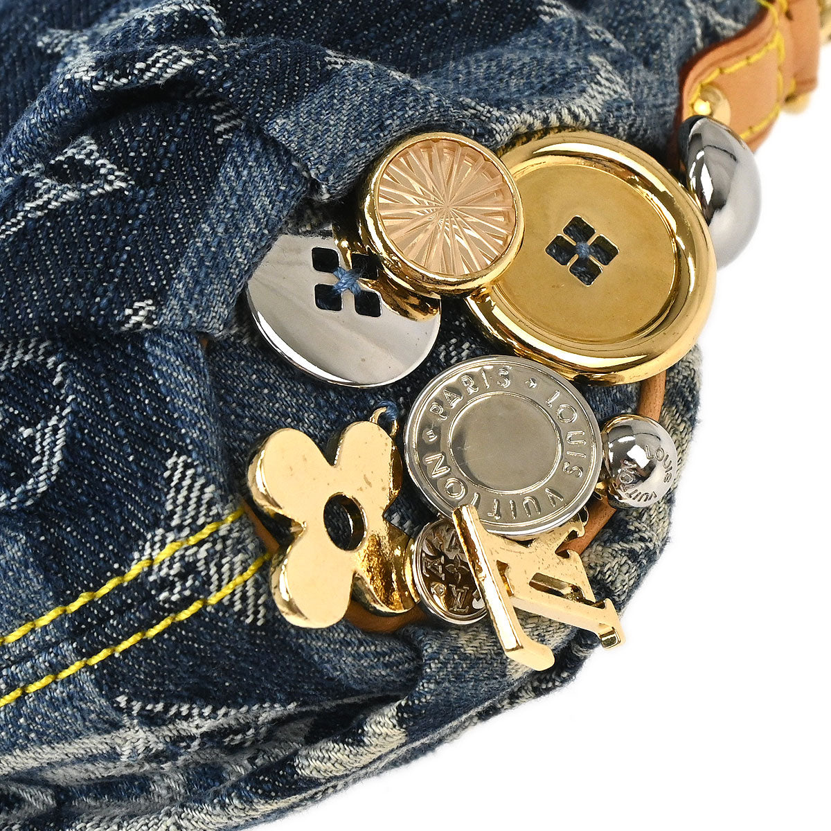 Louis Vuitton Blue Monogram Denim Mini Pleaty Raye Handbag M95332