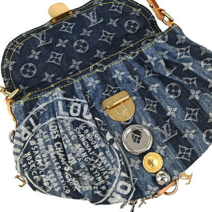 Louis Vuitton Blue Monogram Denim Mini Pleaty Raye Handbag M95332