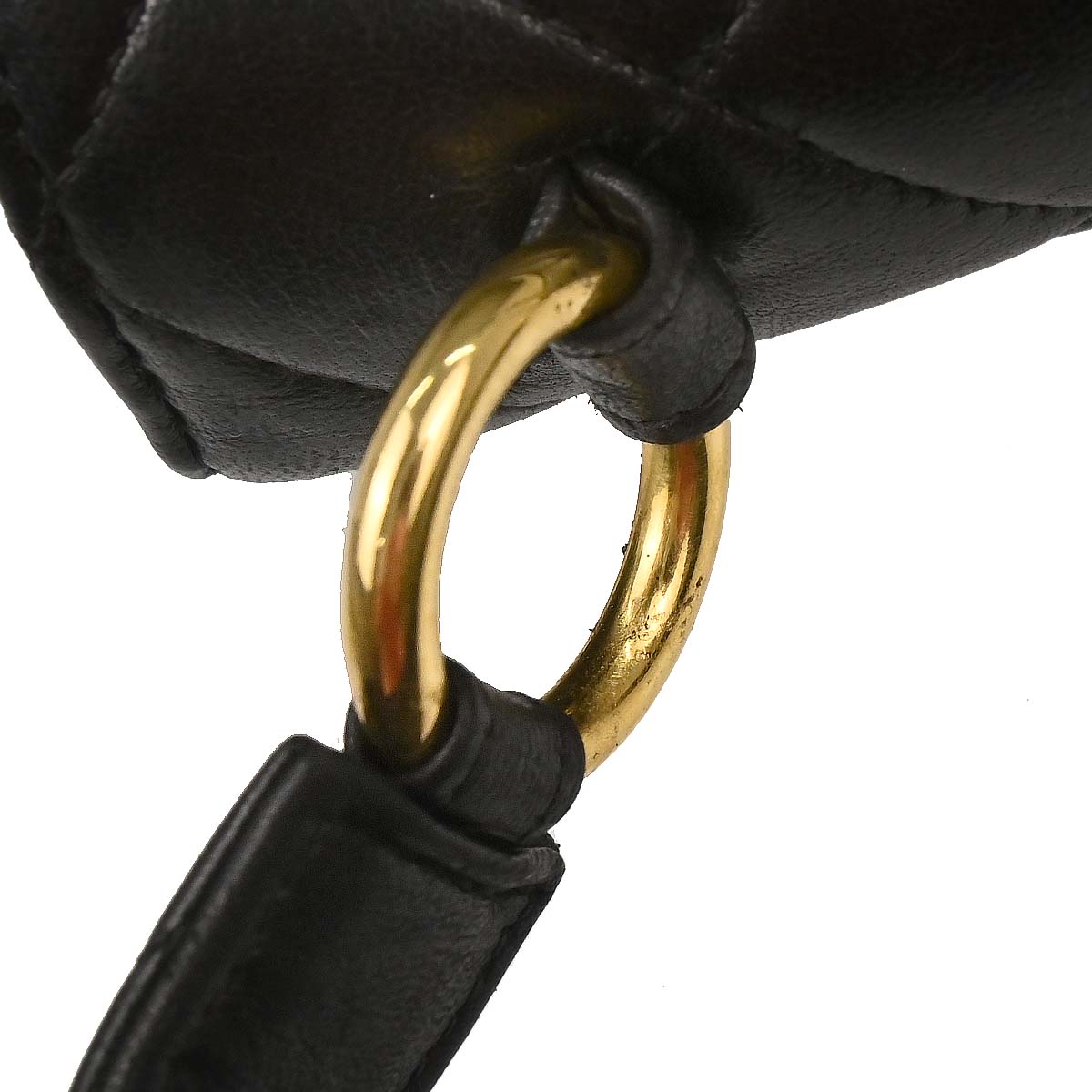 Chanel 1996-1997 Black Lambskin Straight Flap Handbag