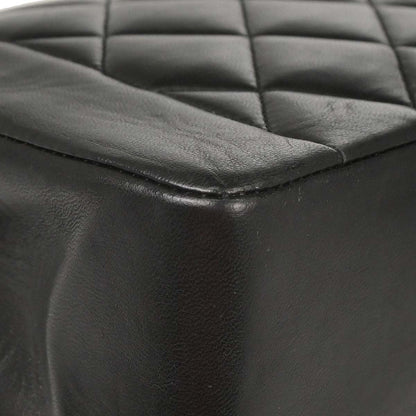 Chanel 1991-1994 Black Lambskin Medium Diana Shoulder Bag