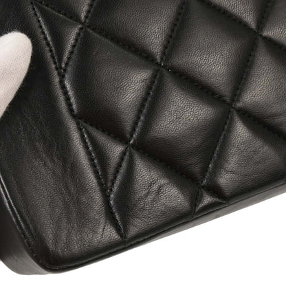Chanel 1991-1994 Black Lambskin Medium Diana Shoulder Bag
