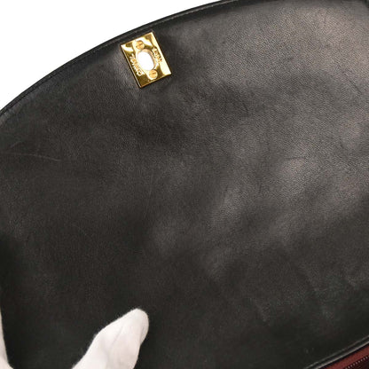 Chanel 1991-1994 Black Lambskin Medium Diana Shoulder Bag