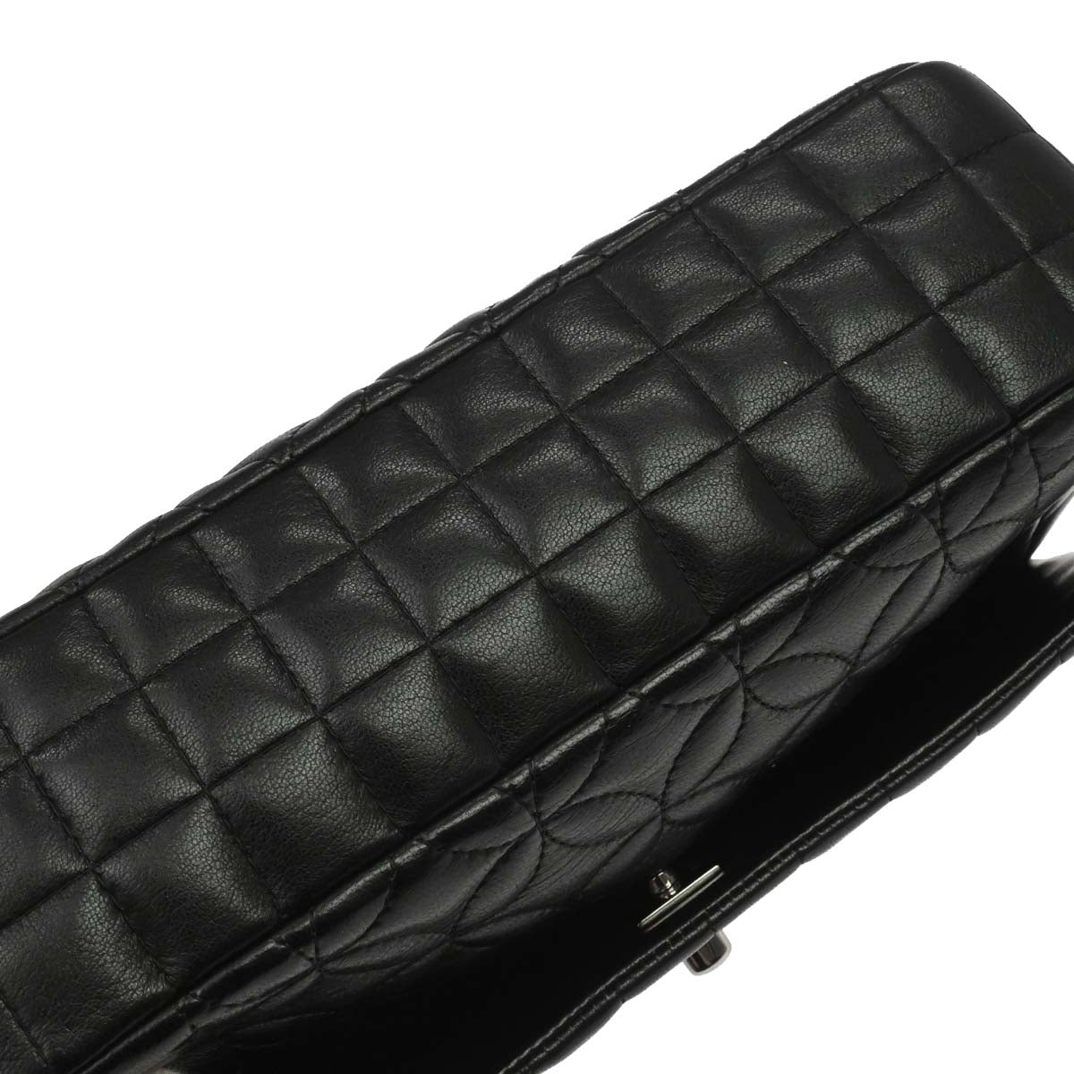 Chanel Black Lambskin Lady Graphic Flap Shoulder Bag