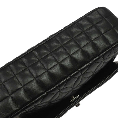 Chanel Black Lambskin Lady Graphic Flap Shoulder Bag