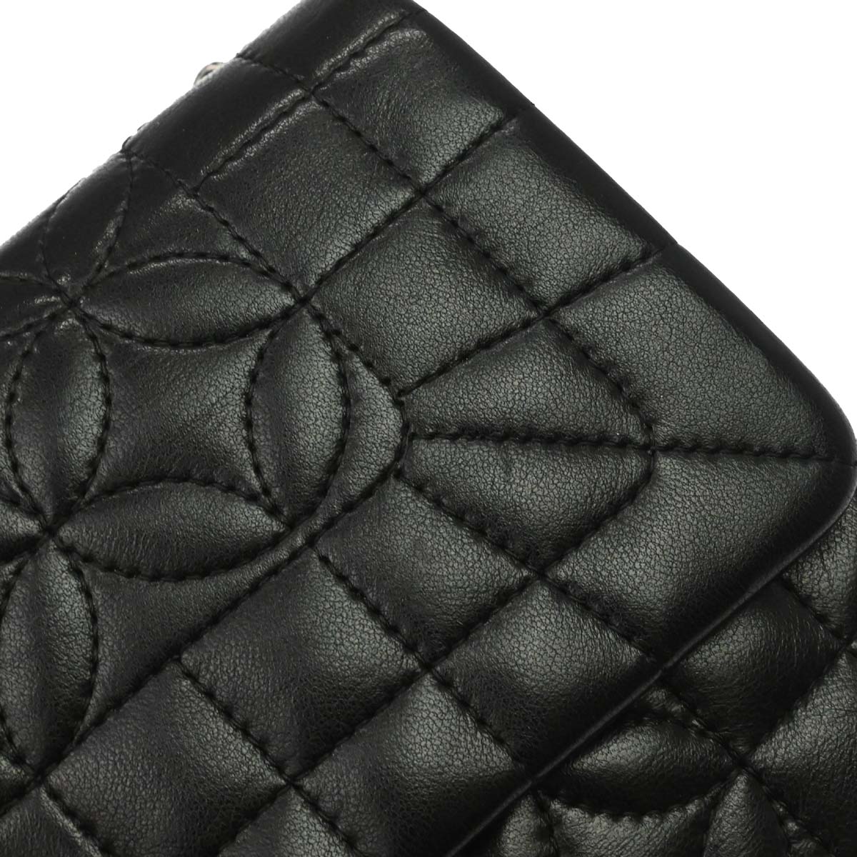 Chanel Black Lambskin Lady Graphic Flap Shoulder Bag