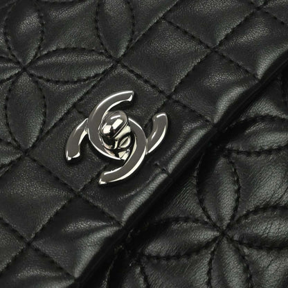 Chanel Black Lambskin Lady Graphic Flap Shoulder Bag