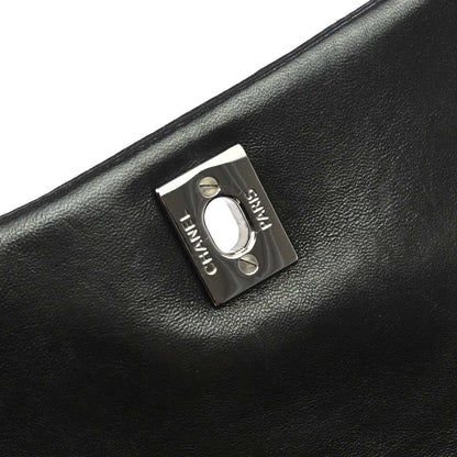 Chanel Black Lambskin Lady Graphic Flap Shoulder Bag