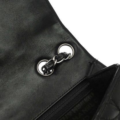 Chanel Black Lambskin Lady Graphic Flap Shoulder Bag
