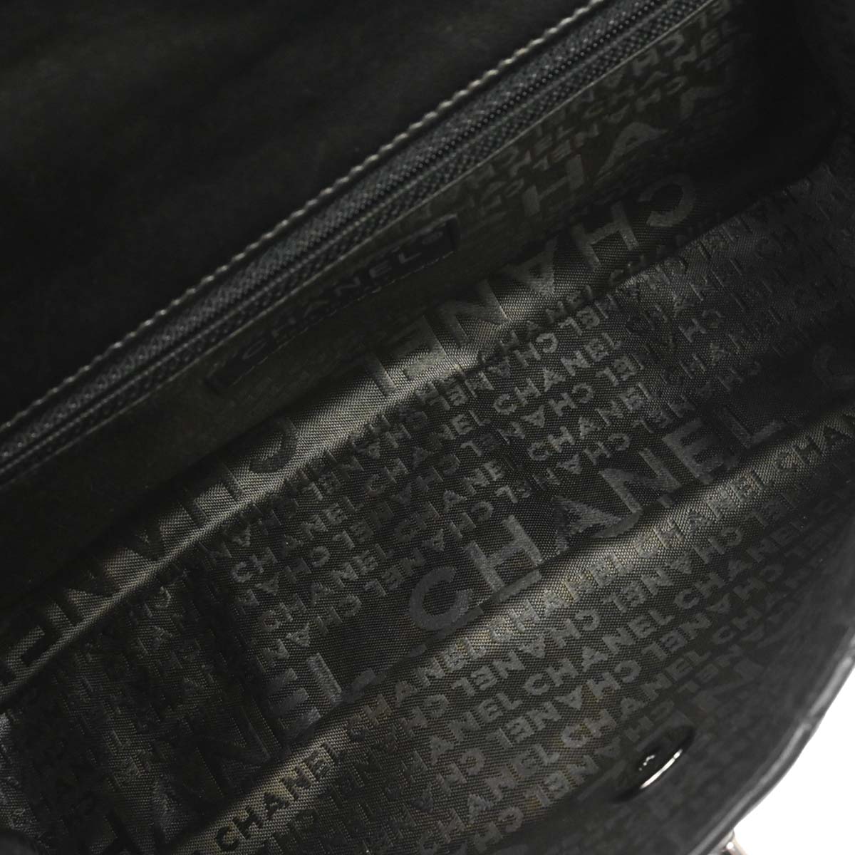 Chanel Black Lambskin Lady Graphic Flap Shoulder Bag