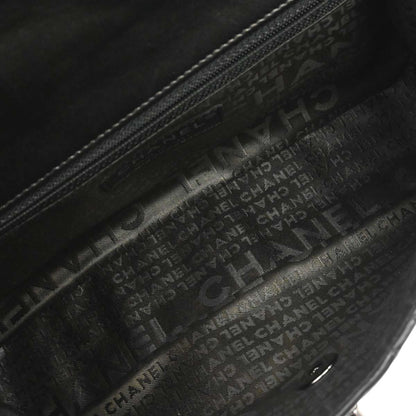 Chanel Black Lambskin Lady Graphic Flap Shoulder Bag