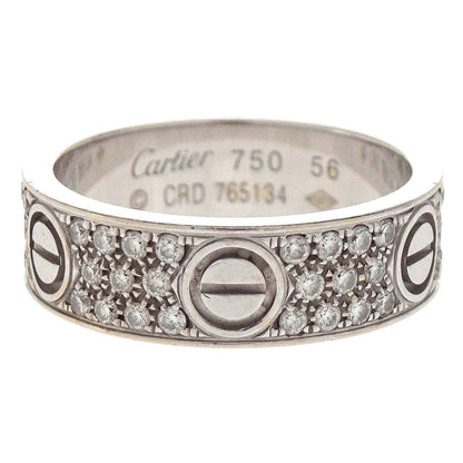 Cartier Love Ring Pave Diamond 750 CRD765134 #56 #55 Jewelry