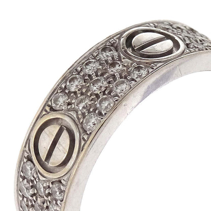 Cartier Love Ring Pave Diamond 750 CRD765134 #56 #55 Jewelry