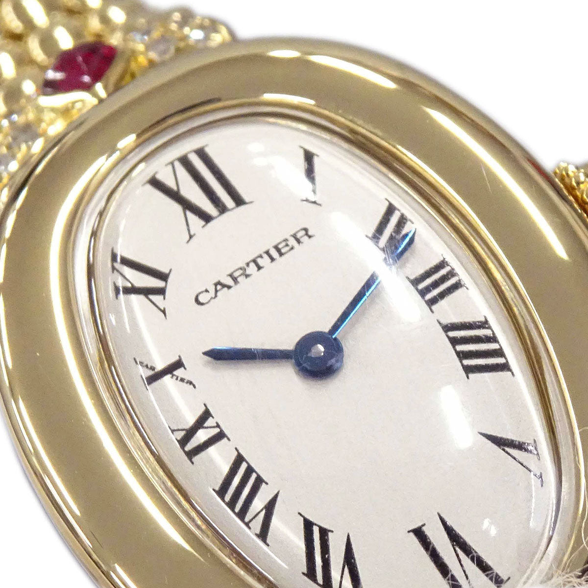 Cartier Baignoire Ref.8057912 Quartz Watch 18KYG Diamond Ruby