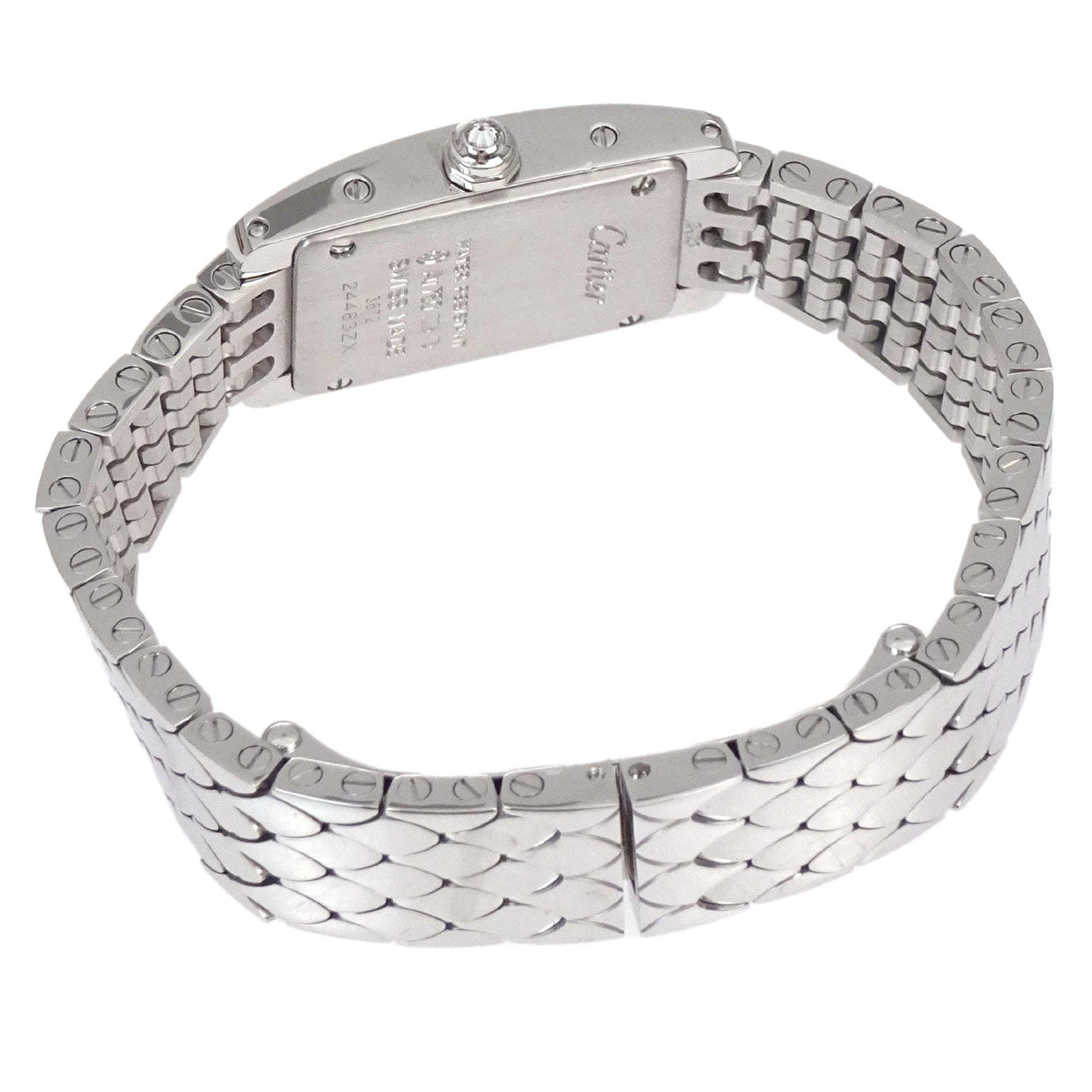 Cartier Tank American Mini 15mm Ref.3672 Quartz Watch 18KWG Diamond
