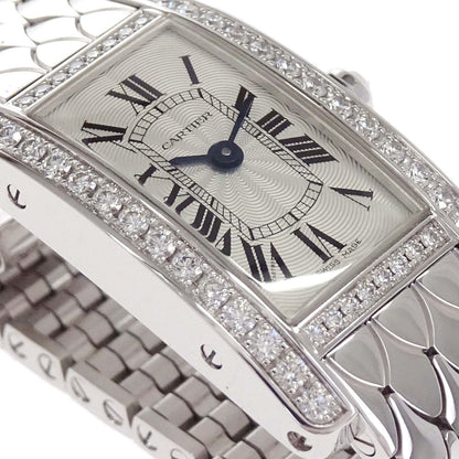 Cartier Tank American Mini 15mm Ref.3672 Quartz Watch 18KWG Diamond