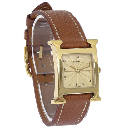 Hermes H Watch 21mm HH1.201 Quartz Courchevel Watch