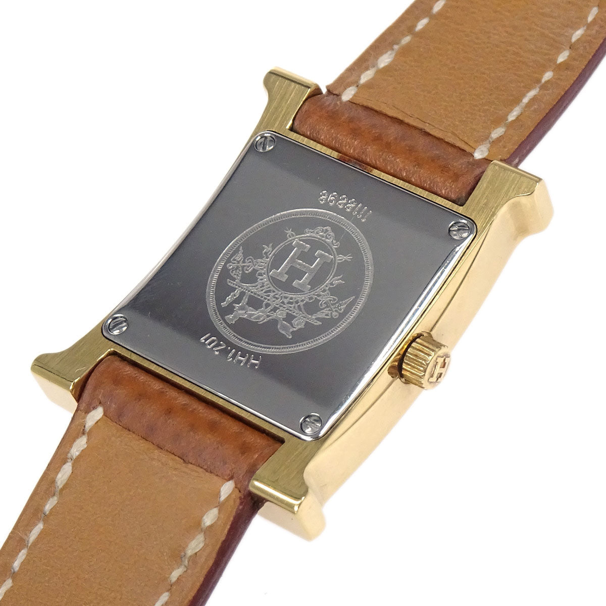 Hermes H Watch 21mm HH1.201 Quartz Courchevel Watch