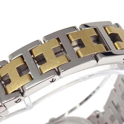 Hermes Ref.CL4.220 Clipper Date 24mm Quartz Watch SS Gold Plated