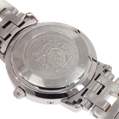 Hermes Ref.CL4.220 Clipper Date 24mm Quartz Watch SS Gold Plated