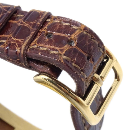 Hermes * Kelly Watch Quartz Watch Brown Crocodile ◯W