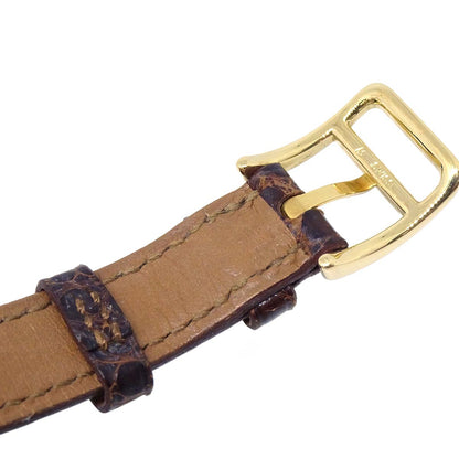 Hermes * Kelly Watch Quartz Watch Brown Crocodile ◯W