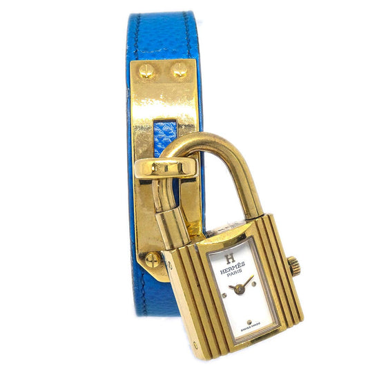Hermes Kelly Watch Quartz Watch Blue Courchevel □A