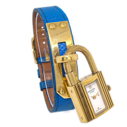 Hermes Kelly Watch Quartz Watch Blue Courchevel □A