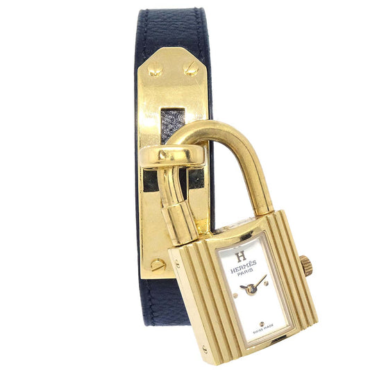 Hermes Kelly Watch Quartz Watch Black Courchevel ◯Z