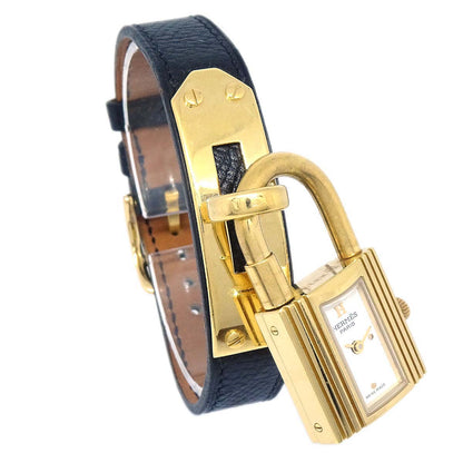 Hermes Kelly Watch Quartz Watch Black Courchevel ◯Z