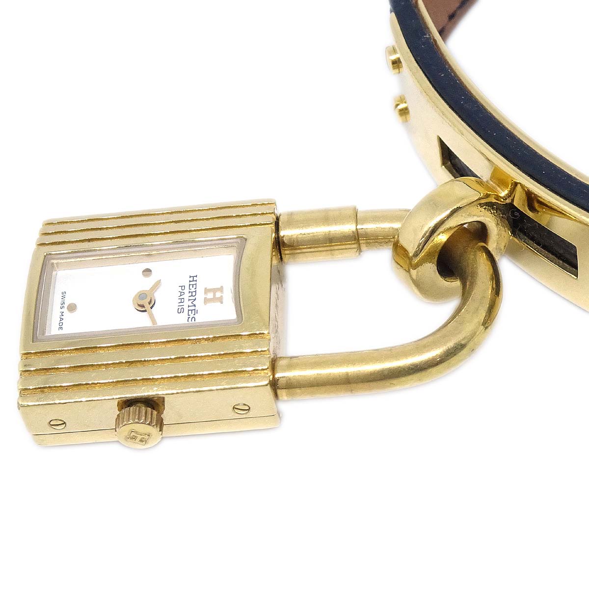 Hermes Kelly Watch Quartz Watch Black Courchevel ◯Z