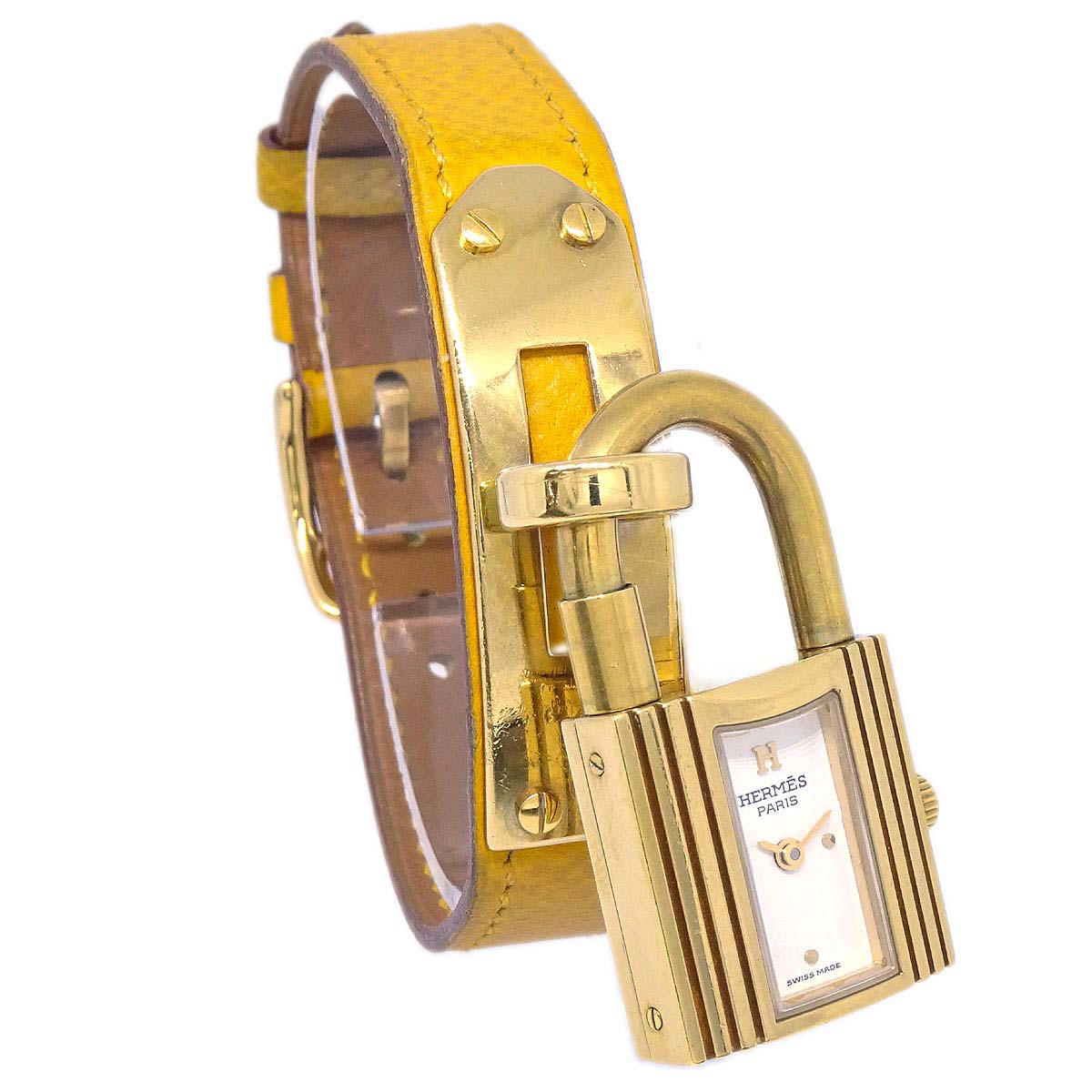 Hermes Kelly Watch Quartz Watch Yellow Courchevel ◯Y