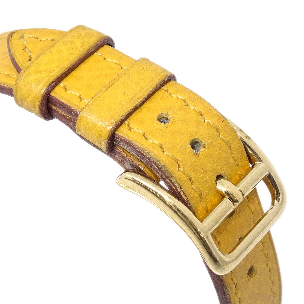 Hermes Kelly Watch Quartz Watch Yellow Courchevel ◯Y