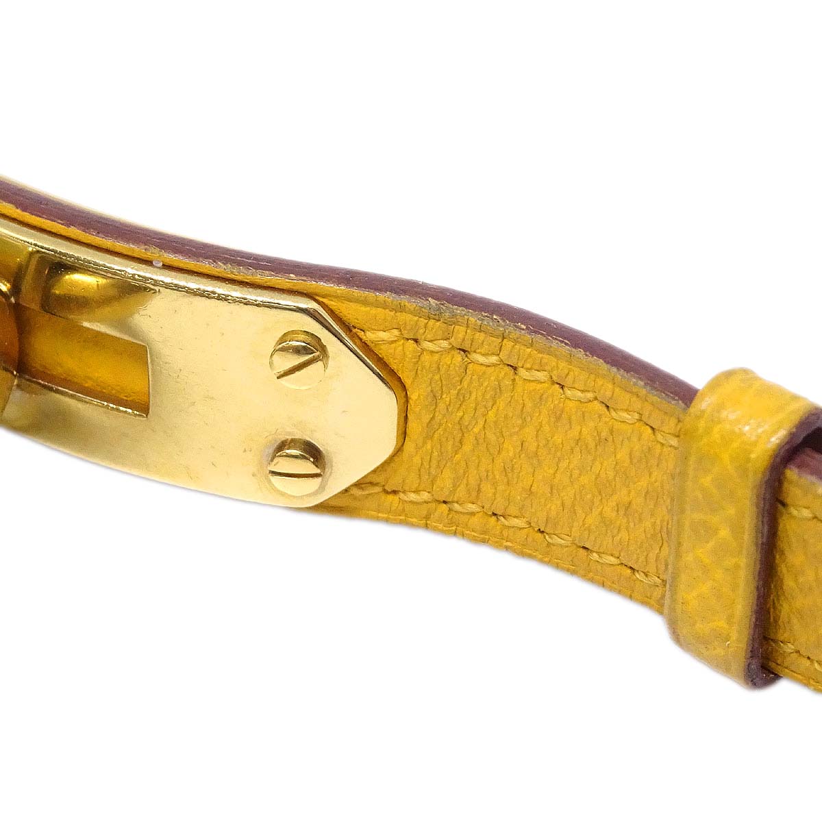 Hermes Kelly Watch Quartz Watch Yellow Courchevel ◯Y