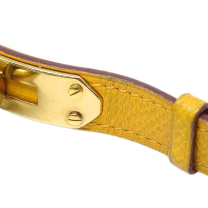 Hermes Kelly Watch Quartz Watch Yellow Courchevel ◯Y
