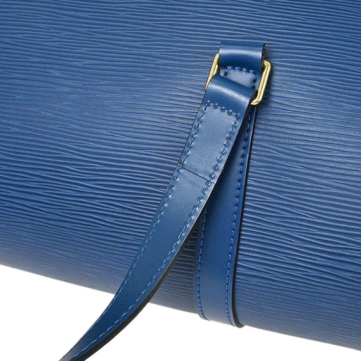 Louis Vuitton Blue Epi Soufflot Handbag M52225