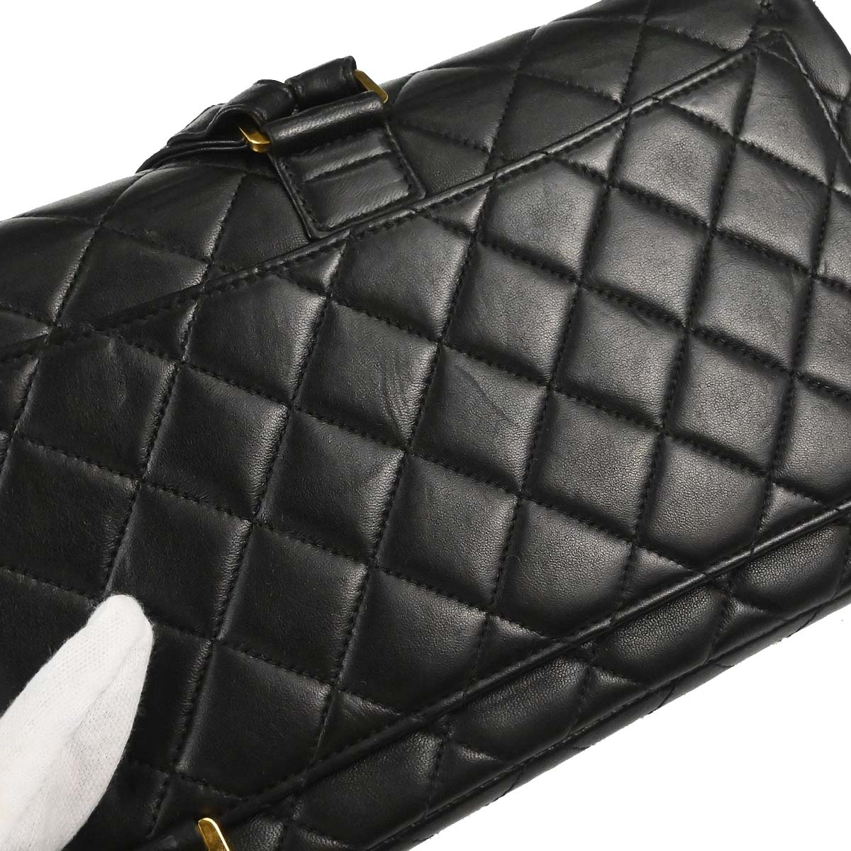 Chanel 1996-1997 Black Lambskin Classic Flap Backpack