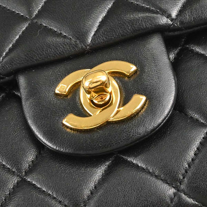 Chanel 1996-1997 Black Lambskin Classic Flap Backpack