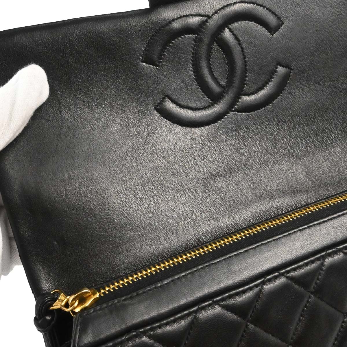 Chanel 1996-1997 Black Lambskin Classic Flap Backpack
