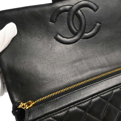 Chanel 1996-1997 Black Lambskin Classic Flap Backpack