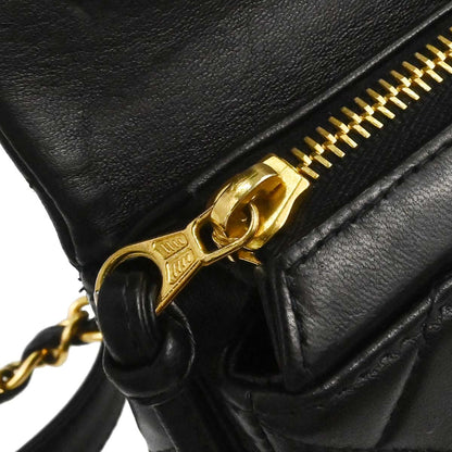 Chanel 1996-1997 Black Lambskin Classic Flap Backpack