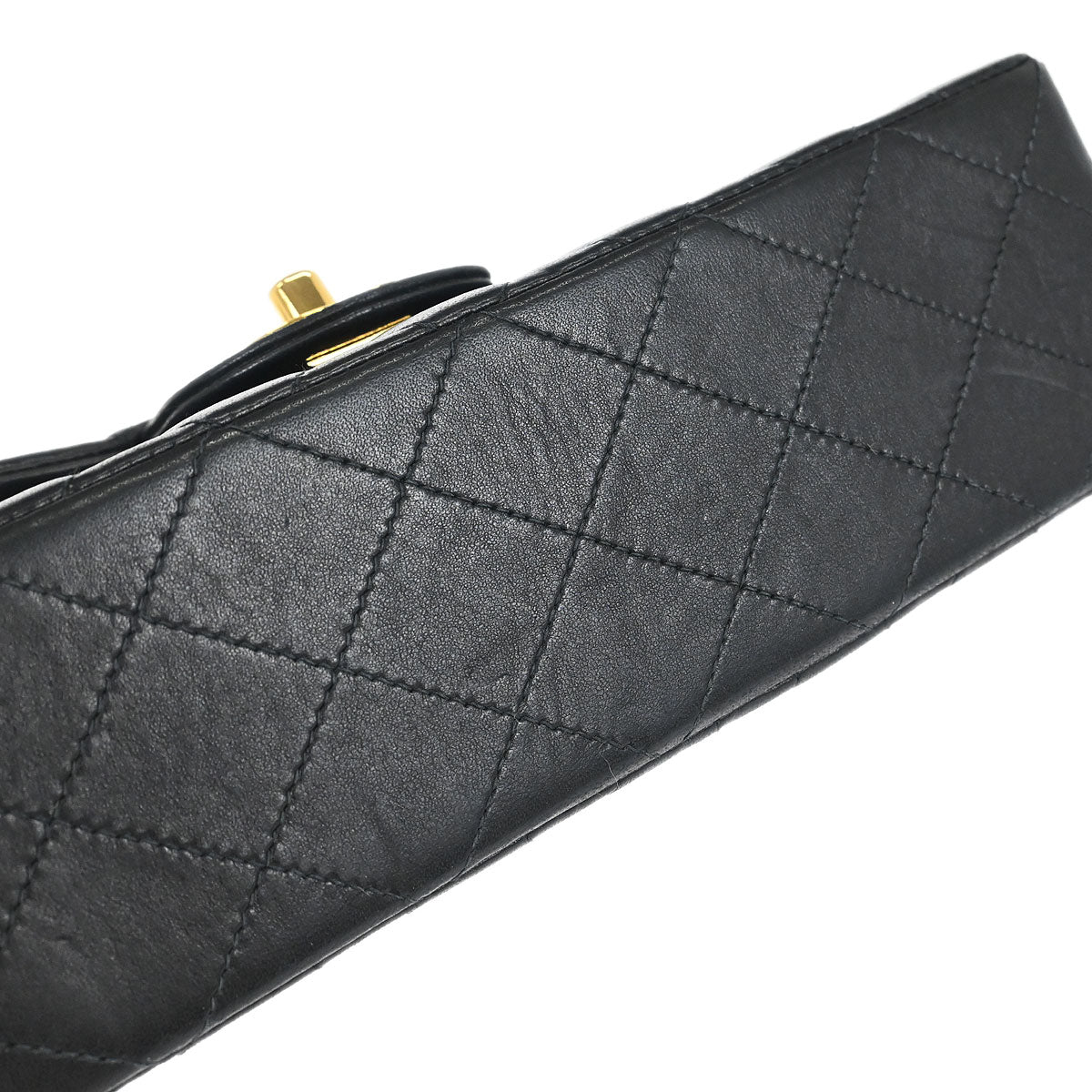 Chanel Black Lambskin Small Classic Double Flap Shoulder Bag