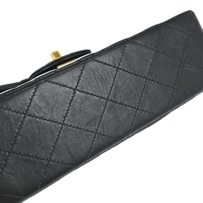 Chanel Black Lambskin Small Classic Double Flap Shoulder Bag