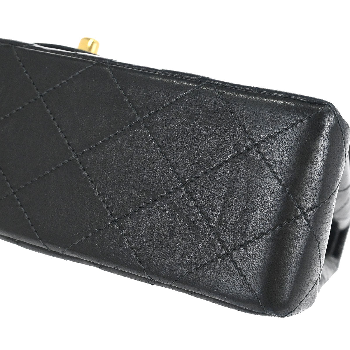 Chanel Black Lambskin Small Classic Double Flap Shoulder Bag