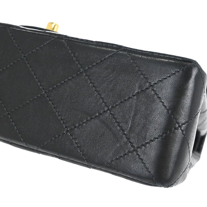 Chanel Black Lambskin Small Classic Double Flap Shoulder Bag