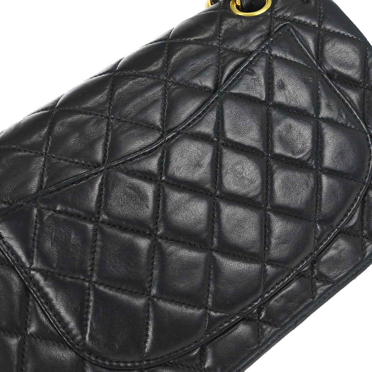 Chanel Black Lambskin Small Classic Double Flap Shoulder Bag