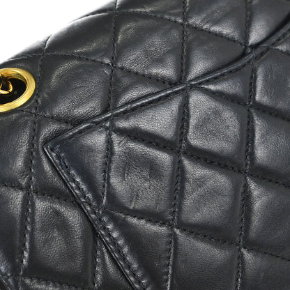 Chanel Black Lambskin Small Classic Double Flap Shoulder Bag