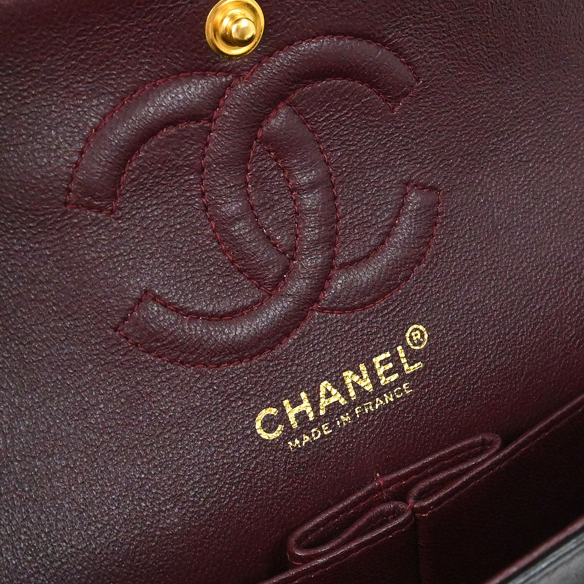 Chanel Black Lambskin Small Classic Double Flap Shoulder Bag